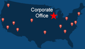 Map of all Just Manufacturing Locations.